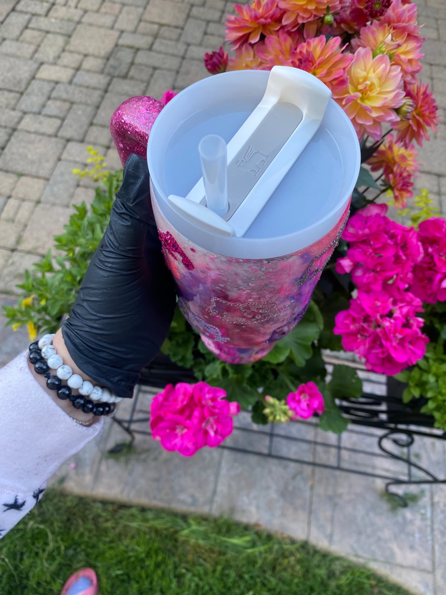 Pink & Purple Explosion | Hello Kitty Leopard Glitter Stanley Tumbler 40 fl. OZ