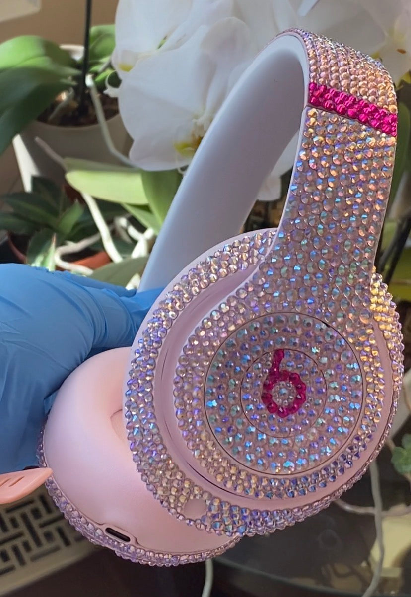 RTS (Ready to Ship) Princess Glass Slipper Rhinestone Beats Headphones
