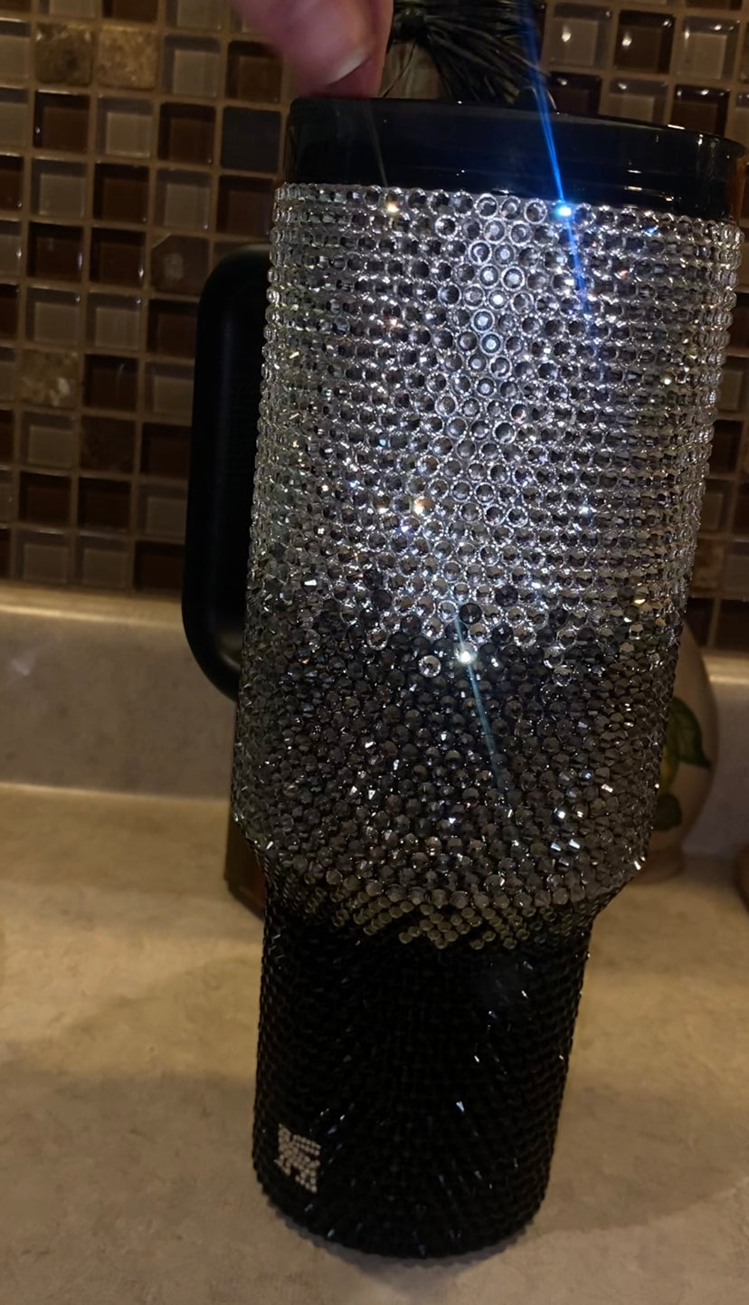 RTS Pro Tour Silver Ombre Rhinestone Stanley Tumbler 40 fl. OZ