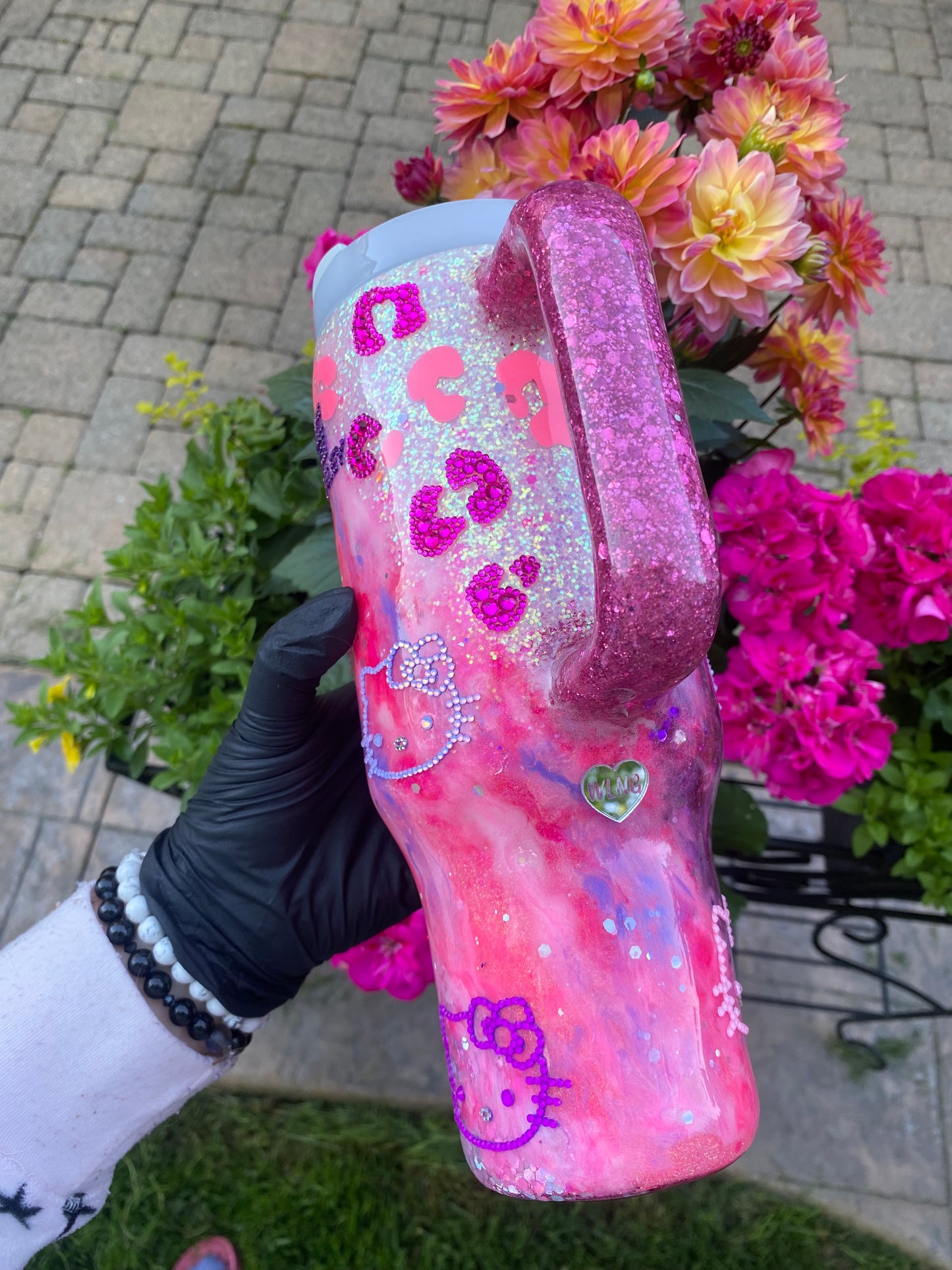 Pink & Purple Explosion | Hello Kitty Leopard Glitter Stanley Tumbler 40 fl. OZ