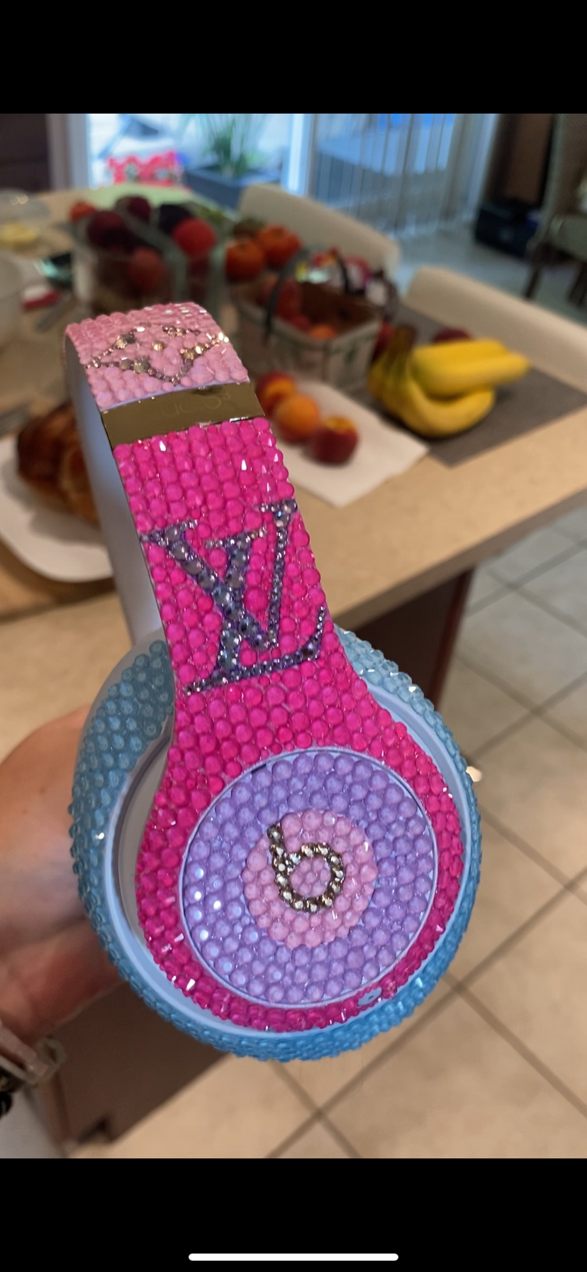 Pastel LV Rhinestone Beats Studio Pro