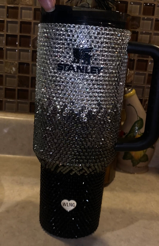 RTS Pro Tour Silver Ombre Rhinestone Stanley Tumbler 40 fl. OZ