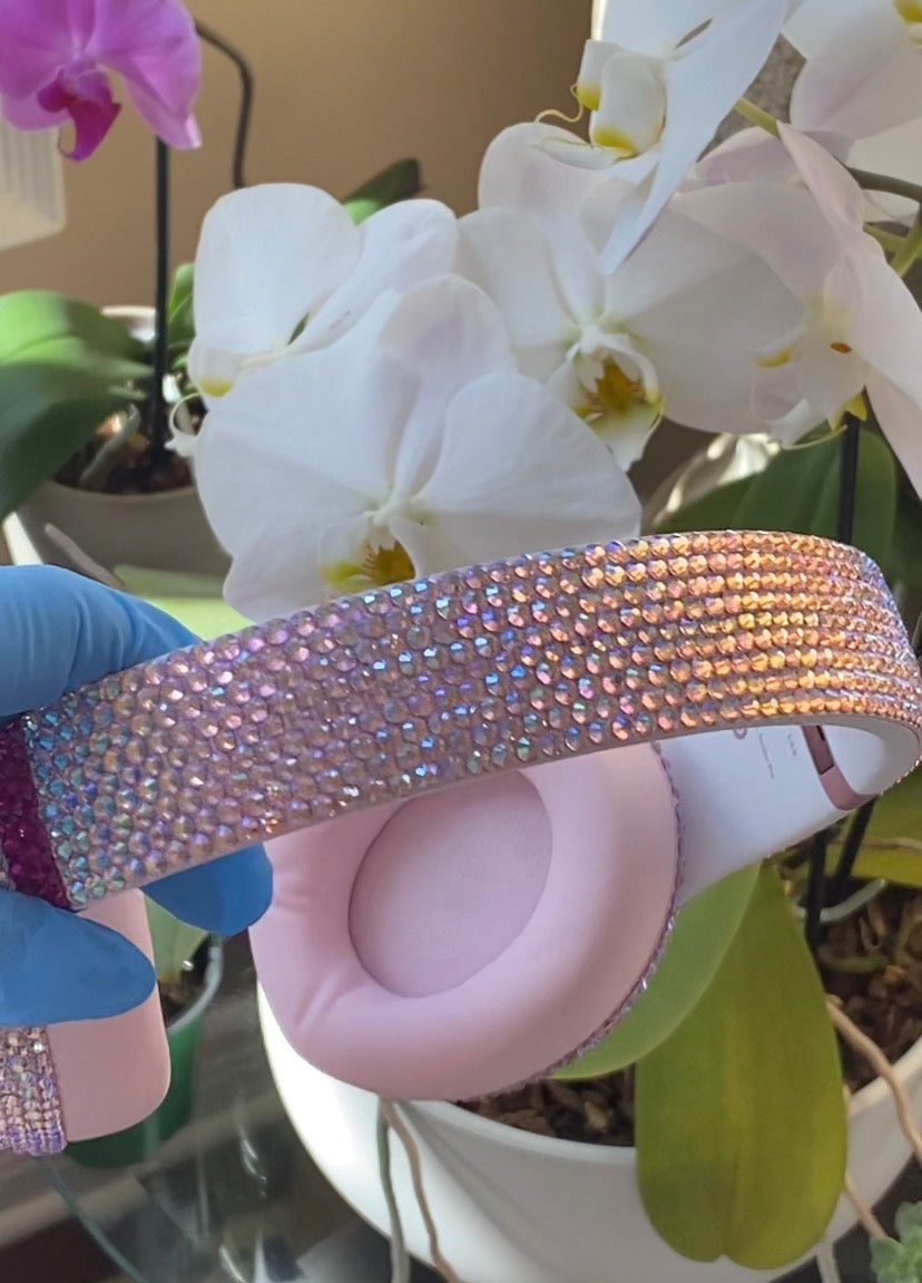 RTS (Ready to Ship) Princess Glass Slipper Rhinestone Beats Headphones