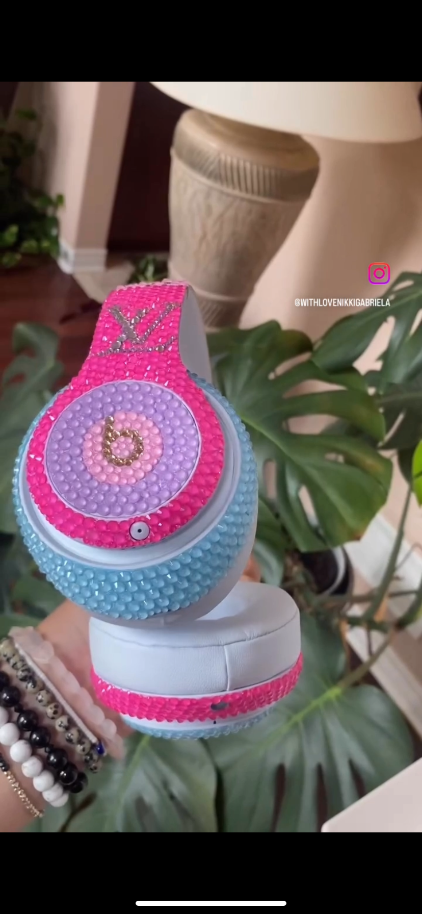 Pastel LV Rhinestone Beats Studio Pro