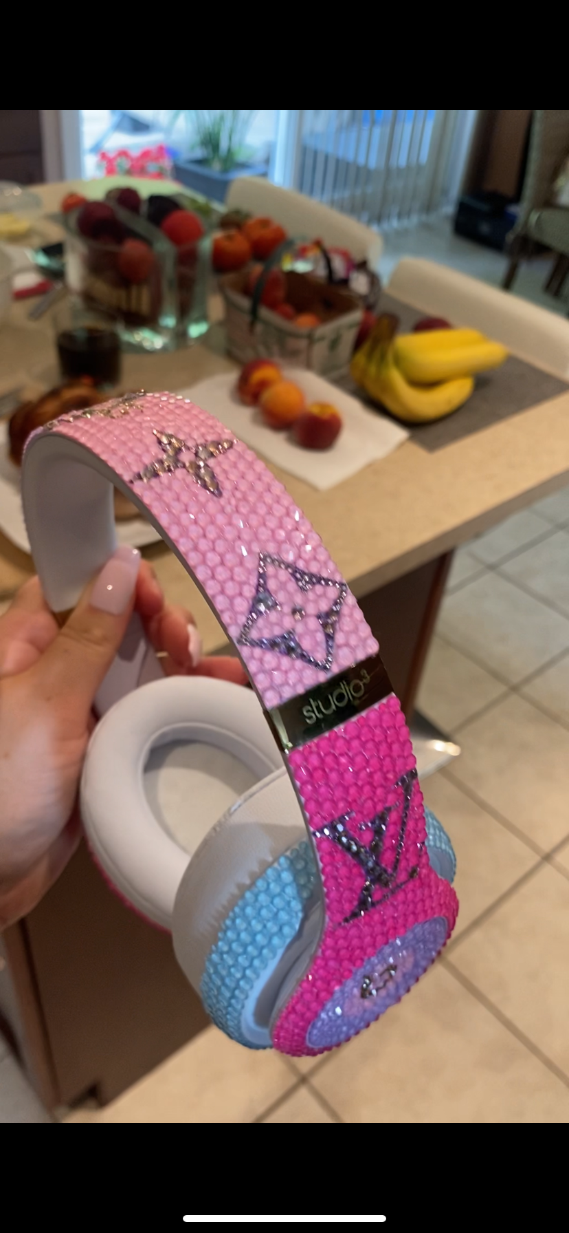 Pastel LV Rhinestone Beats Studio Pro