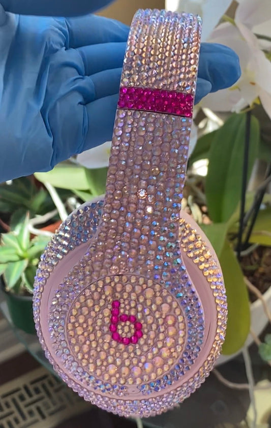 RTS (Ready to Ship) Princess Glass Slipper Rhinestone Beats Headphones