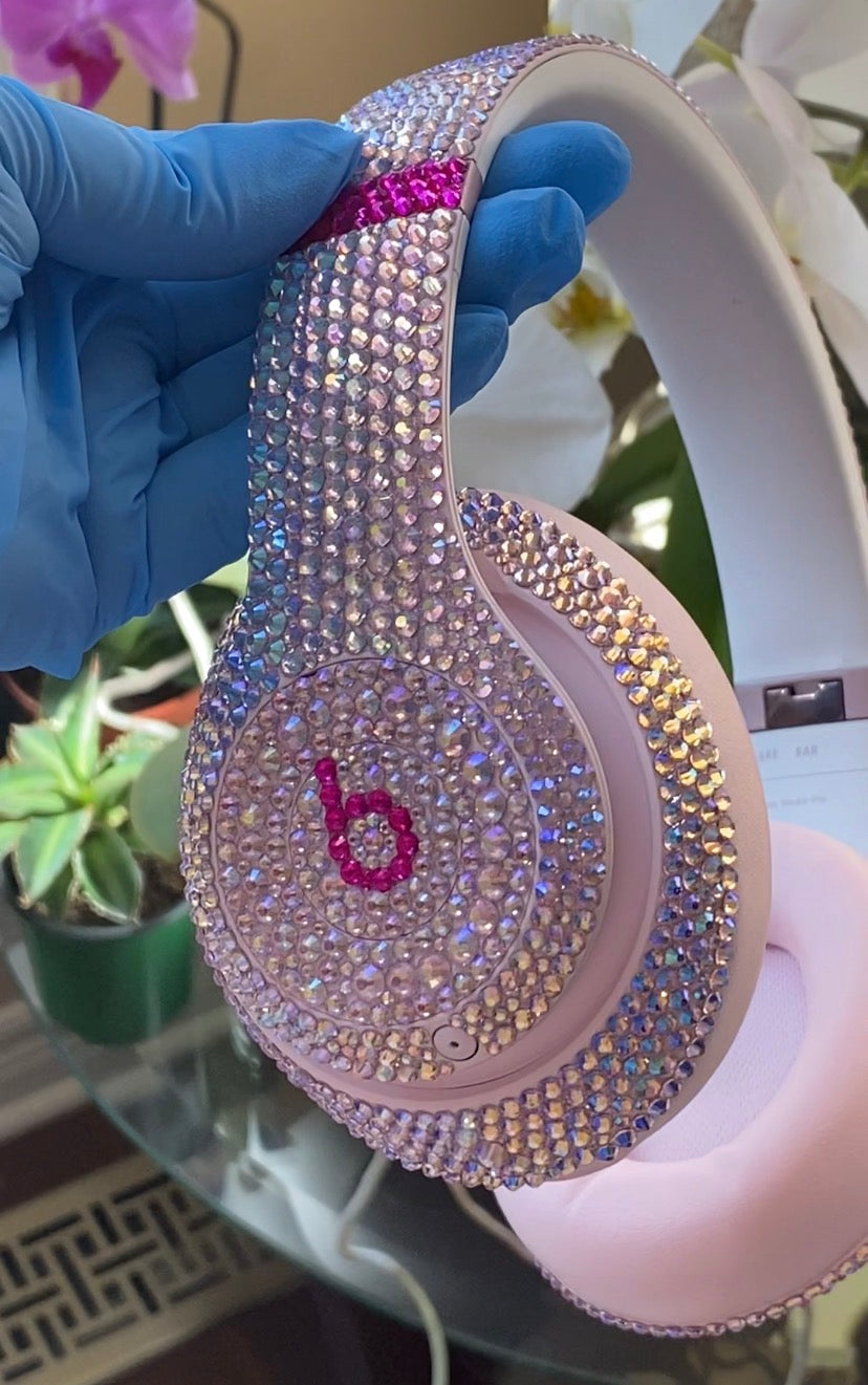 RTS (Ready to Ship) Princess Glass Slipper Rhinestone Beats Headphones