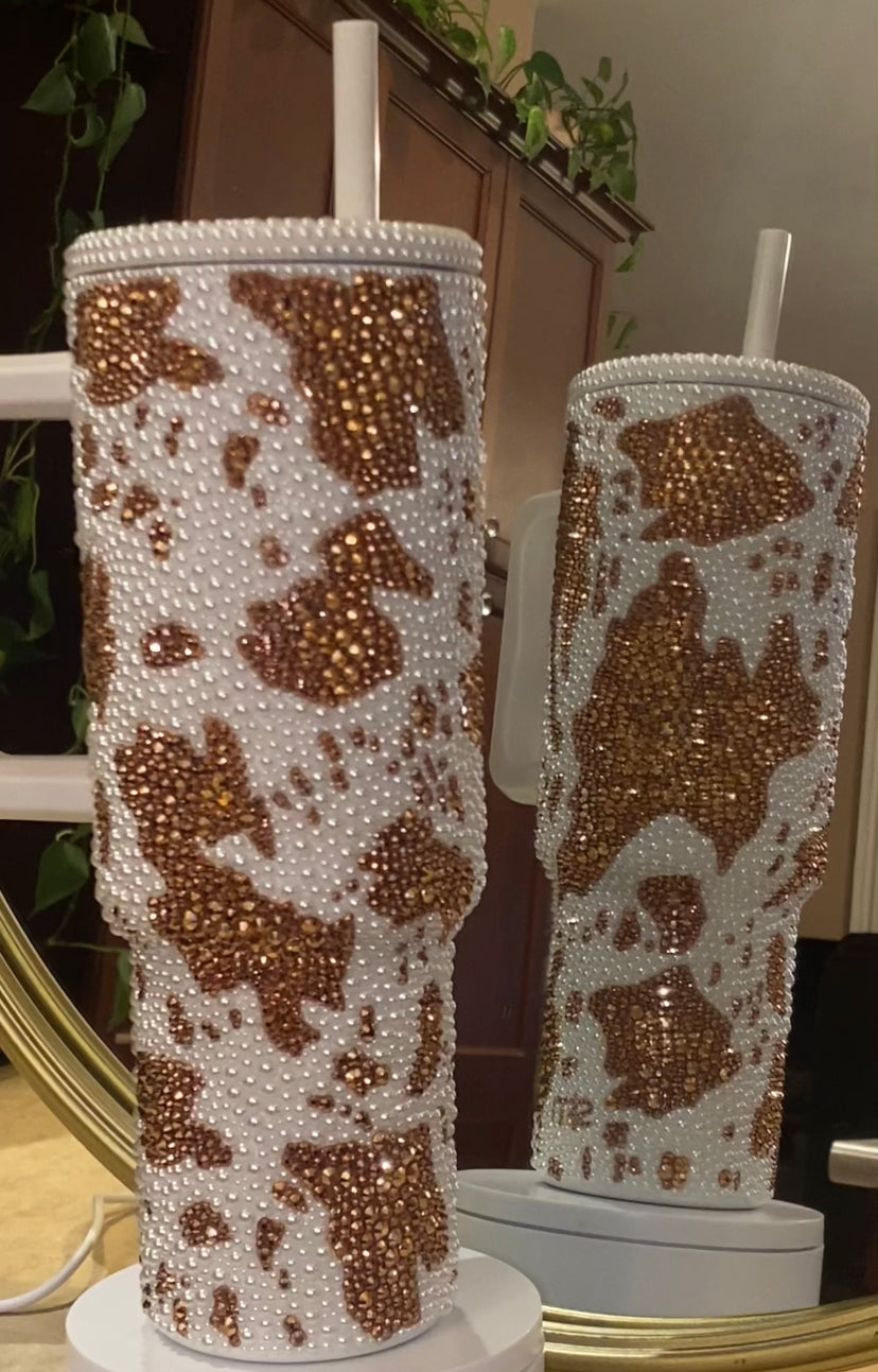 RTS Pearl Cow Print Simple Modern 40 fl. OZ