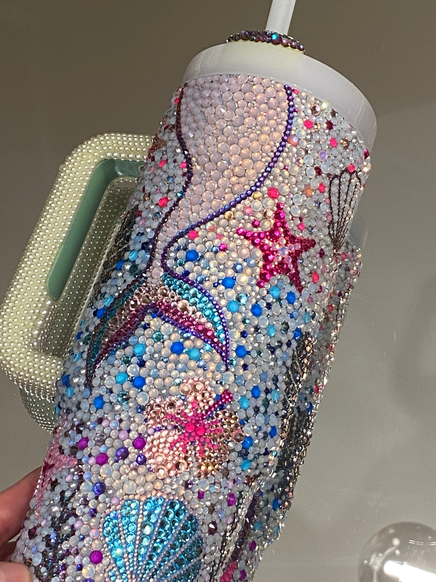 Tropical Mermaid Rhinestone Stanley Tumbler 30 fl. OZ