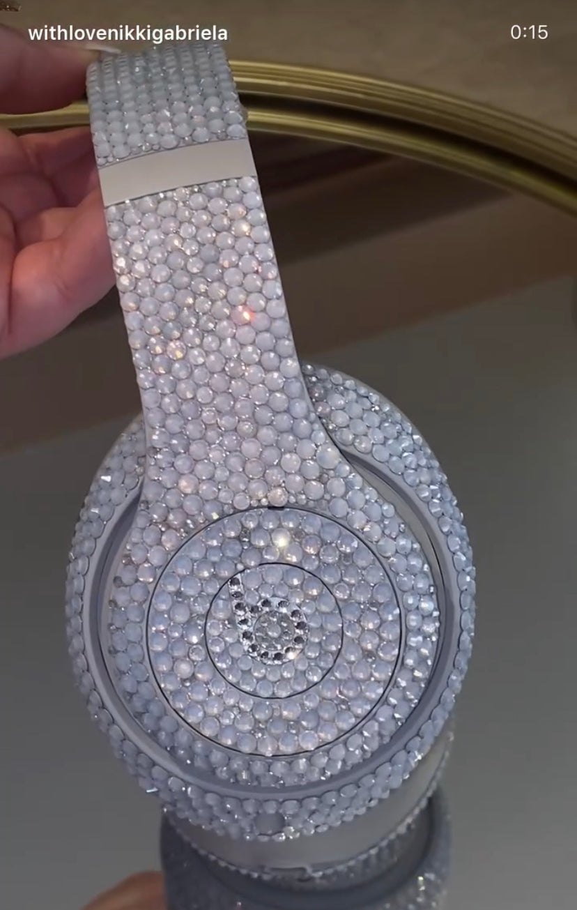 White Opal Rhinestone Beats Studio Pro