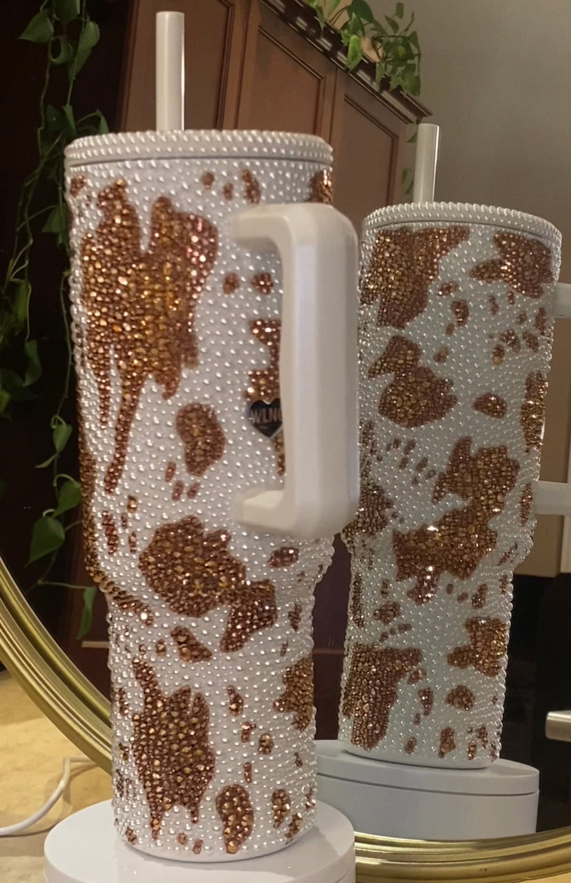 RTS Pearl Cow Print Simple Modern 40 fl. OZ