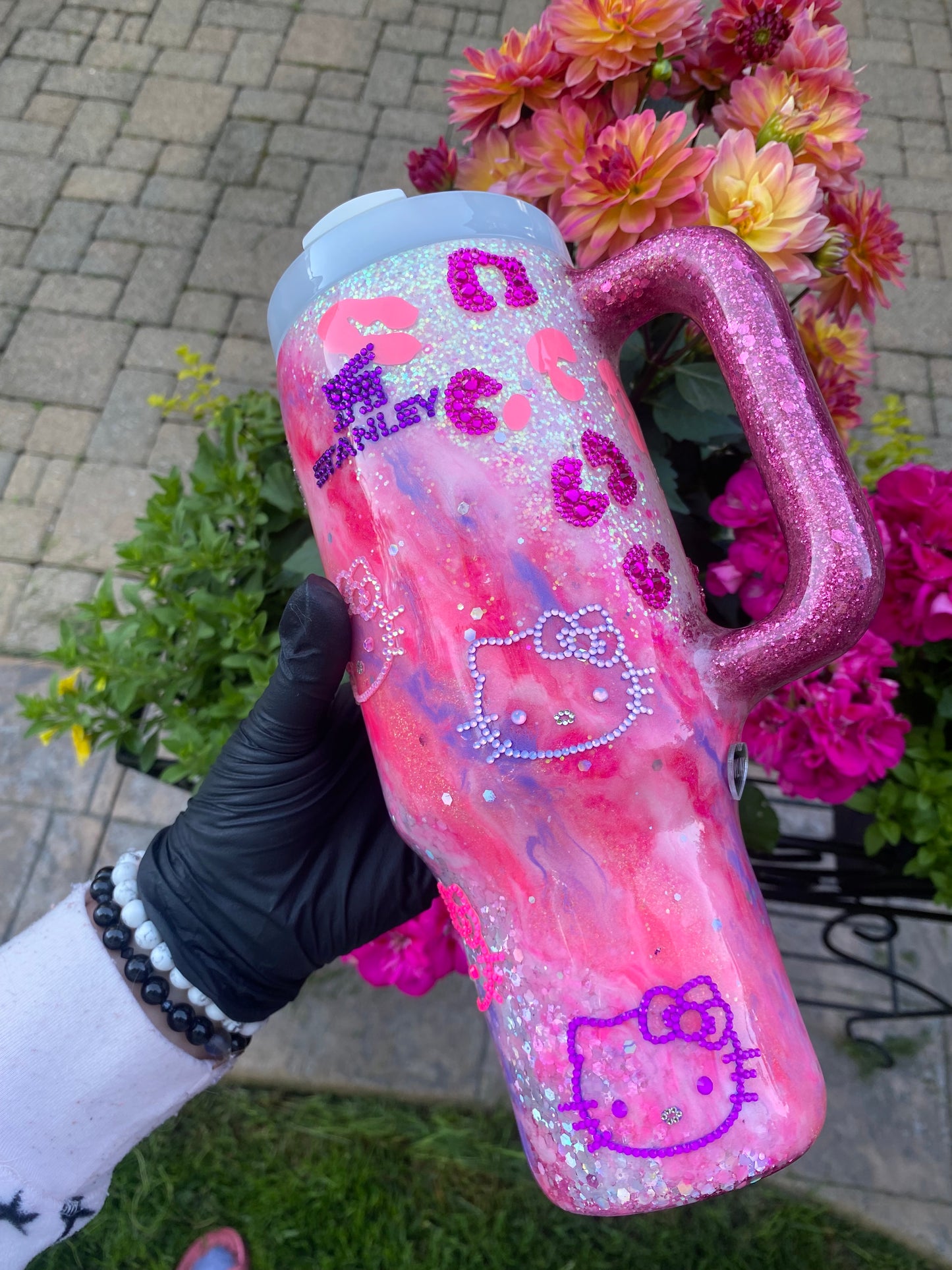 Pink & Purple Explosion | Hello Kitty Leopard Glitter Stanley Tumbler 40 fl. OZ