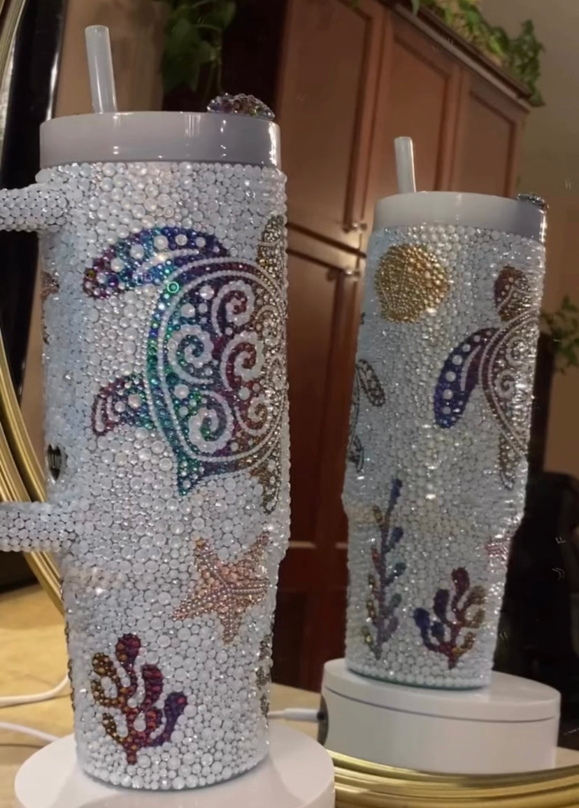 Sea Life Rhinestone Stanley Tumbler