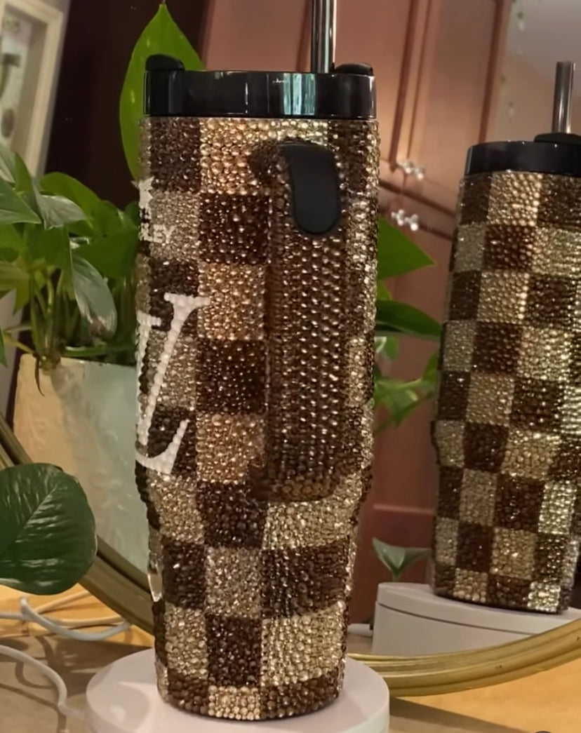 30 fl. OZ Rhinestone Tumbler | Designer Inspired
