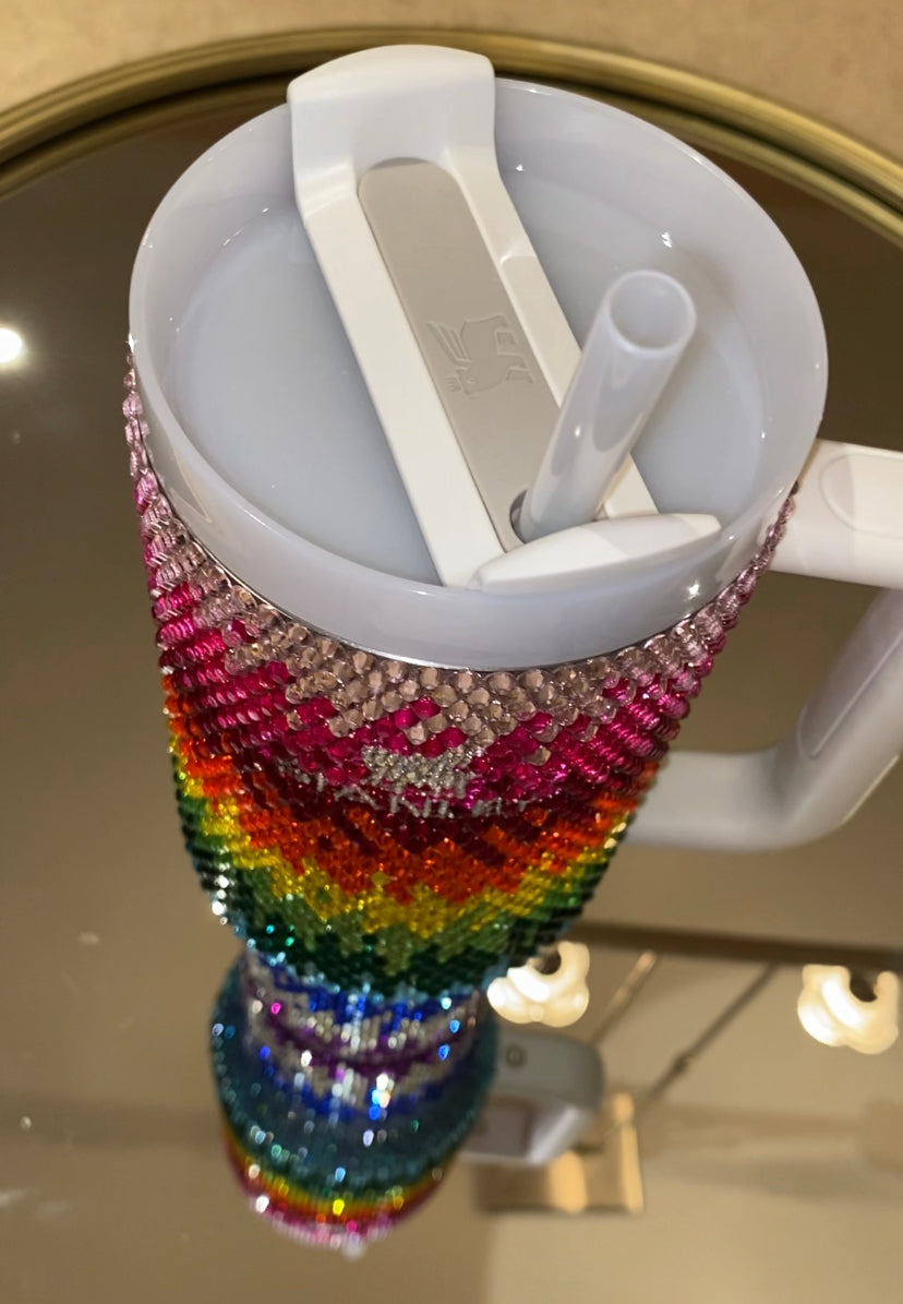 RTS Rainbow Ombre Stanley Tumbler 40 fl. OZ