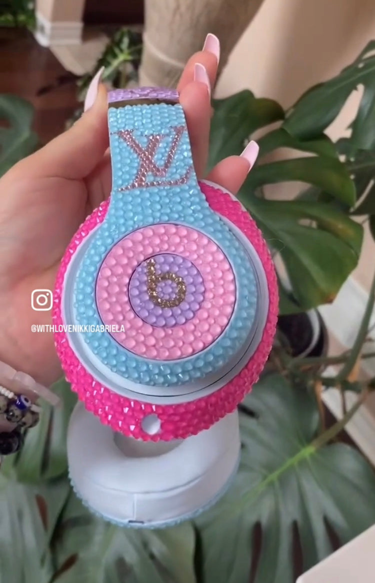 Pastel LV Rhinestone Beats Studio Pro