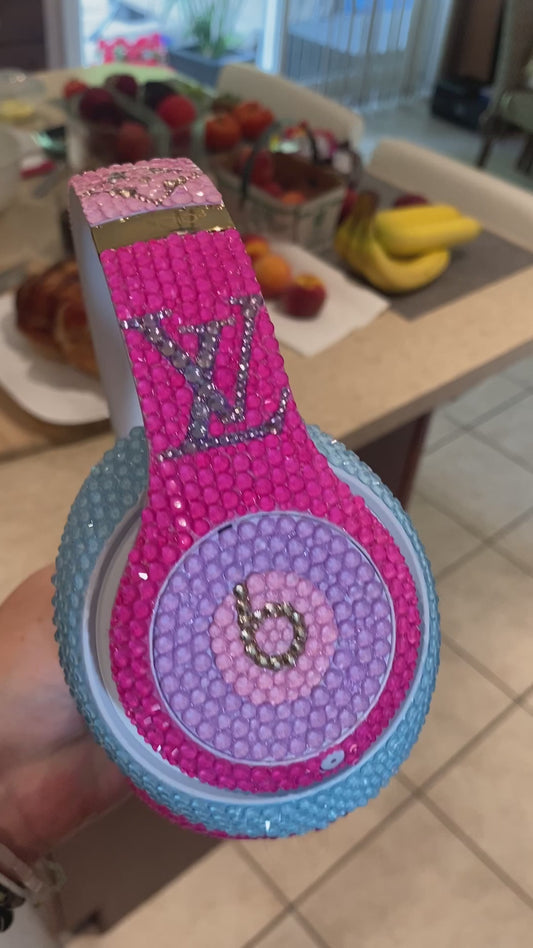 Pastel LV Rhinestone Beats Studio Pro